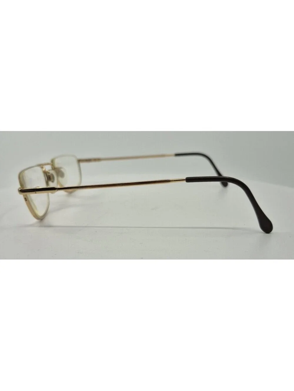 Luxottica Italy Socrates Eyeglasses Half Rim Gold Electroplated Frames 50-22-145